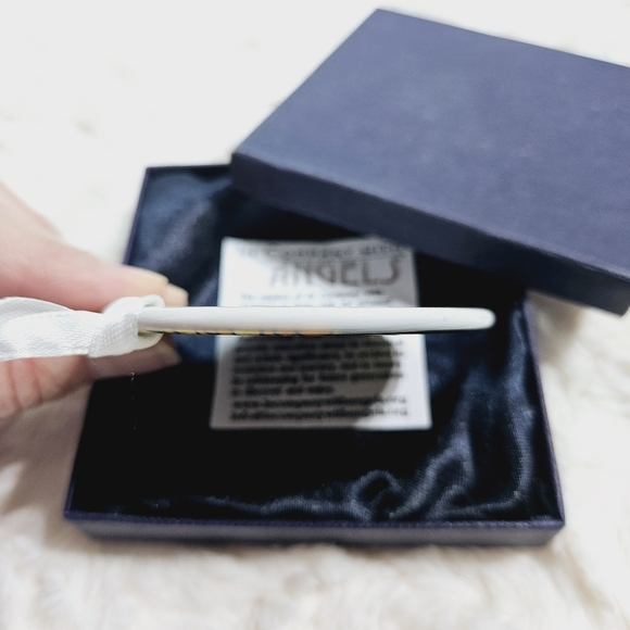 In Company With Angels - Round Porcelain Laodicea Angel Christmas Ornament - Picture 5 of 8